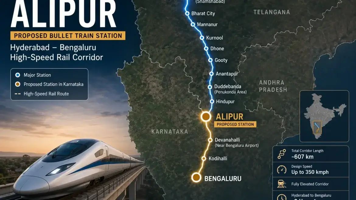 Alipur to Feature on South India’s First Bullet Train Corridor